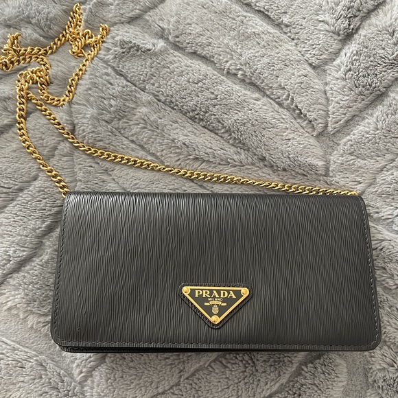 Prada Handbags - PRADA WALLET ON CHAIN. MINIBORSE